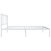 vidaXL Estructura cama sin colch&oacute;n con cabecero metal blanco 100x190cm