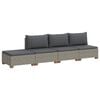 vidaXL 4 uds. Conjunto de Lounge de Rat&aacute;n con Cojines GENDT Gris Kubu