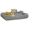 vidaXL Coj&iacute;n para perros con almohadas tela oxford gris 89x75x19 cm
