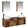vidaXL Juego de Muebles de Ba&ntilde;o 5 uds. Madera envejecida