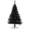 vidaXL &Aacute;rbol de Navidad Artificial Preiluminado Negro 120 cm PVC
