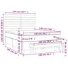 vidaXL Cama box spring con colch&oacute;n tela marr&oacute;n oscuro 140x190 cm