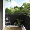 vidaXL Toldo para balcón ratán sintético negro 500x90 cm
