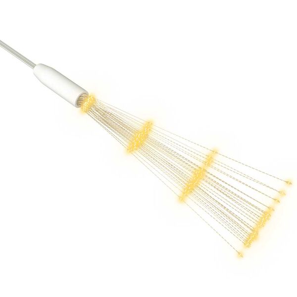 vidaXL Luces de petardo navidad exterior blanco c&aacute;lido 560 LEDs 20 cm