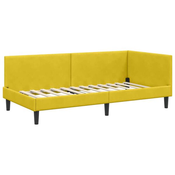 vidaXL Estructura de cama en esquina Amarillo 100 cm x 200 cm