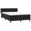 vidaXL Cama box spring con colch&oacute;n terciopelo negro 160x210 cm