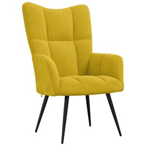 vidaXL Sill&oacute;n de relax de terciopelo amarillo mostaza