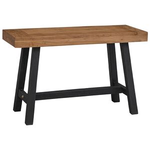 vidaXL Banco de madera maciza de teca 110 cm