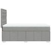 vidaXL Cama box spring con colch&oacute;n tela gris claro 90x190 cm