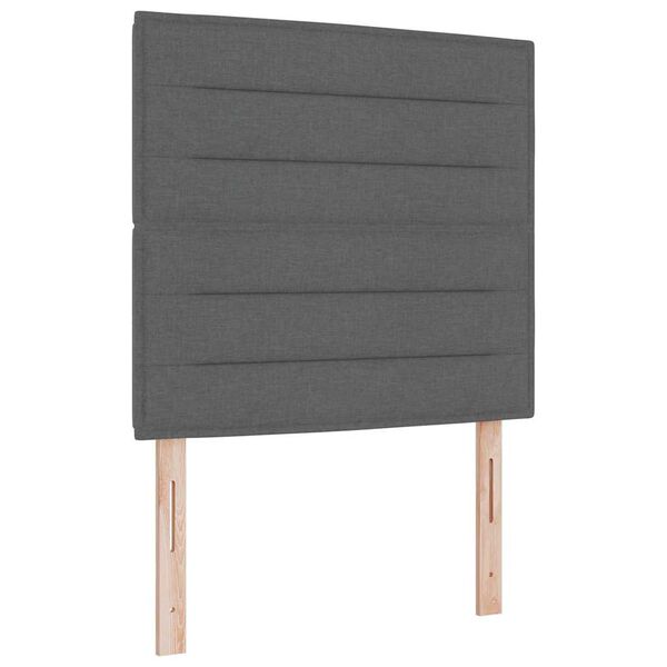 vidaXL Cama tipo Box Spring con colch&oacute;n Gris oscuro 100 x 200 cm tela
