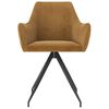 vidaXL Sillas de comedor 2 unidades terciopelo marr&oacute;n
