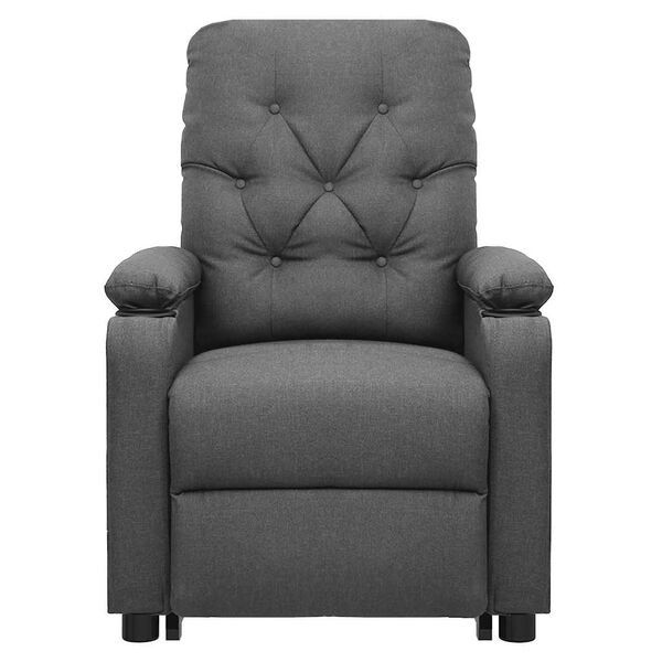 vidaXL Sillón de masaje elevable tela gris claro