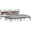 vidaXL Estructura de cama sin colch&oacute;n roble marr&oacute;n 193x201 cm
