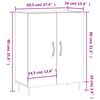 vidaXL Aparador de madera de ingenier&iacute;a roble ahumado 69,5x34x90 cm