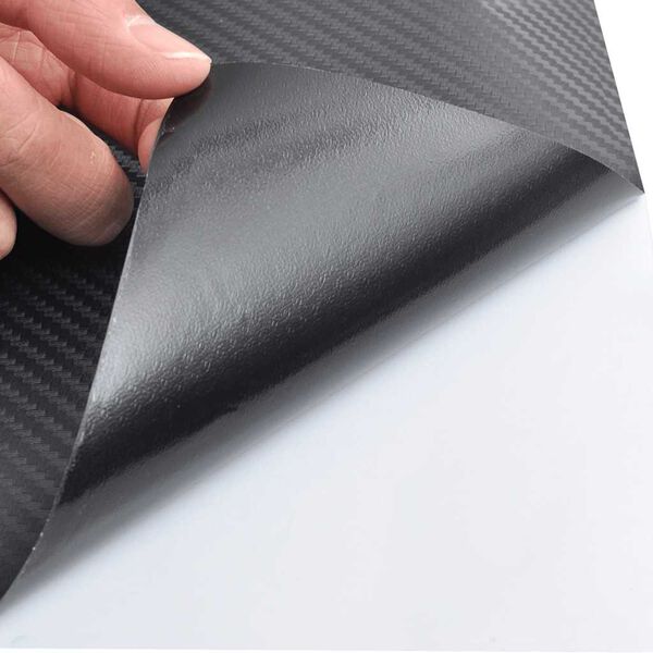 vidaXL L&aacute;minas 3D para coche 2 uds negro mate 100x150 cm+50x150 cm