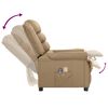 vidaXL Sill&oacute;n de masaje el&eacute;ctrico cuero sint&eacute;tico color capuchino