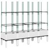 vidaXL Jardinera con enrejado PP blanco 160x40x142,5 cm