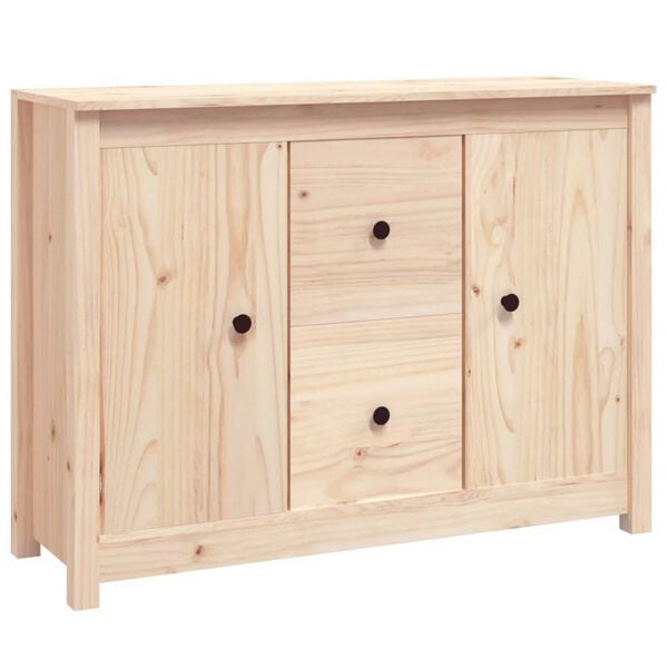 vidaXL Aparador de madera maciza de pino 100x35x74 cm