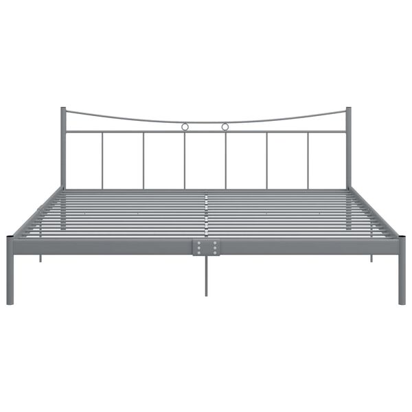 vidaXL Estructura de cama sin colchón metal gris 180x200 cm