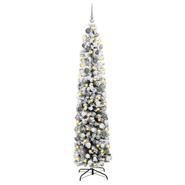vidaXL Árbol de Navidad artificial Verde 180 cm PVC, Acero y Plástico