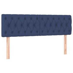 vidaXL Cabeceros tela azul 160x7x78/88 cm