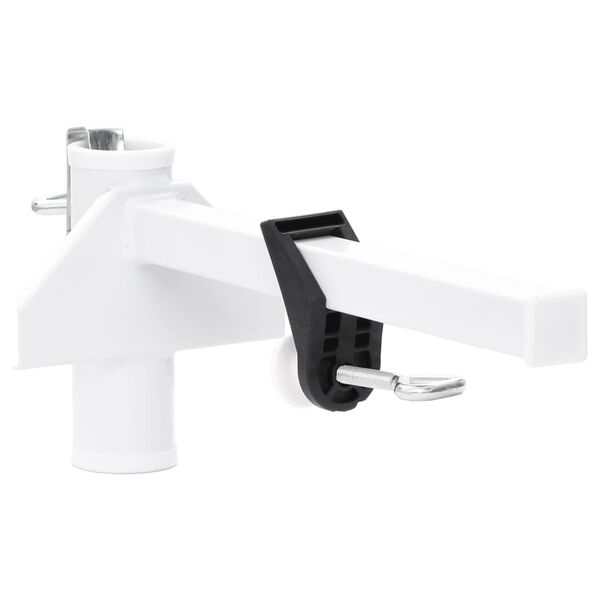 vidaXL Abrazadera de sombrilla para balc&oacute;n acero blanco 38 mm