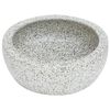 vidaXL Lavabo sobre encimera redondo cer&aacute;mica gris &Phi;41x14 cm