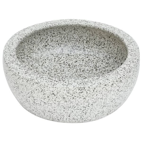 vidaXL Lavabo sobre encimera redondo cer&aacute;mica gris &Phi;41x14 cm