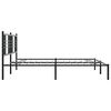 vidaXL Estructura cama sin colch&oacute;n con cabecero metal negro 193x203 cm