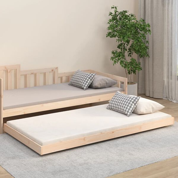 vidaXL Estructura de cama sin colch&oacute;n madera maciza de pino 80x200 cm