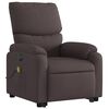 vidaXL Sill&oacute;n masaje el&eacute;ctrico reclinable elevable tela marr&oacute;n oscuro