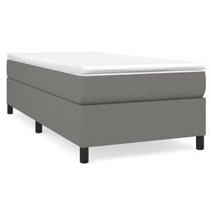 vidaXL Estructura de cama con somier tela gris oscuro 90x200 cm