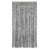 vidaXL Cortina antimoscas chenilla gris negro y blanco 100x220 cm