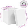 vidaXL Cajas de almacenaje con tapas 10 uds tela blanco 32x32x32 cm