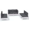 vidaXL Juego de muebles de jard&iacute;n 6 pzas y cojines madera maciza pino