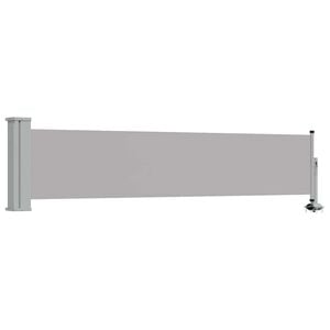 vidaXL Toldo lateral retr&aacute;ctil de jard&iacute;n gris 60x300 cm