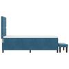 vidaXL Cama tipo Box Spring Azul oscuro 80 x 200 cm Terciopelo