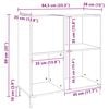 vidaXL Mueble para discos madera ingenier&iacute;a envejecida 84,5x38x89 cm
