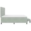 vidaXL Cama tipo Box Spring Gris claro 200 x 200 cm Terciopelo