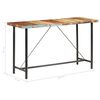 vidaXL Mesa alta de cocina de madera maciza reciclada 180x70x107 cm