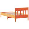vidaXL Estructura de cama sin colch&oacute;n madera maciza marr&oacute;n 90x190 cm