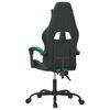 vidaXL Silla gaming giratoria cuero sintético negro y verde