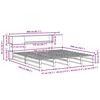 vidaXL Cama con estanter&iacute;a sin colch&oacute;n madera maciza blanca 200x200 cm