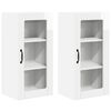 vidaXL Armario de vidrio para pared PORTO 2 pcs brillante