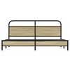 vidaXL Estructura de cama sin colchón metal roble Sonoma 183x213 cm
