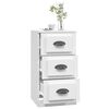 vidaXL Aparador de madera contrachapada blanco 36x35,5x67,5 cm