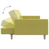 vidaXL Sof&aacute; cama de 2 plazas con reposapies tela verde