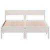 vidaXL Estructura de cama sin colch&oacute;n madera de pino blanca 150x200 cm