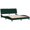 vidaXL Estructura cama sin colch&oacute;n terciopelo verde oscuro 160x200 cm