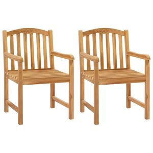 vidaXL Silla tallada a mano con rosas 2 pcs Natural 58 x 60 x 90 cm